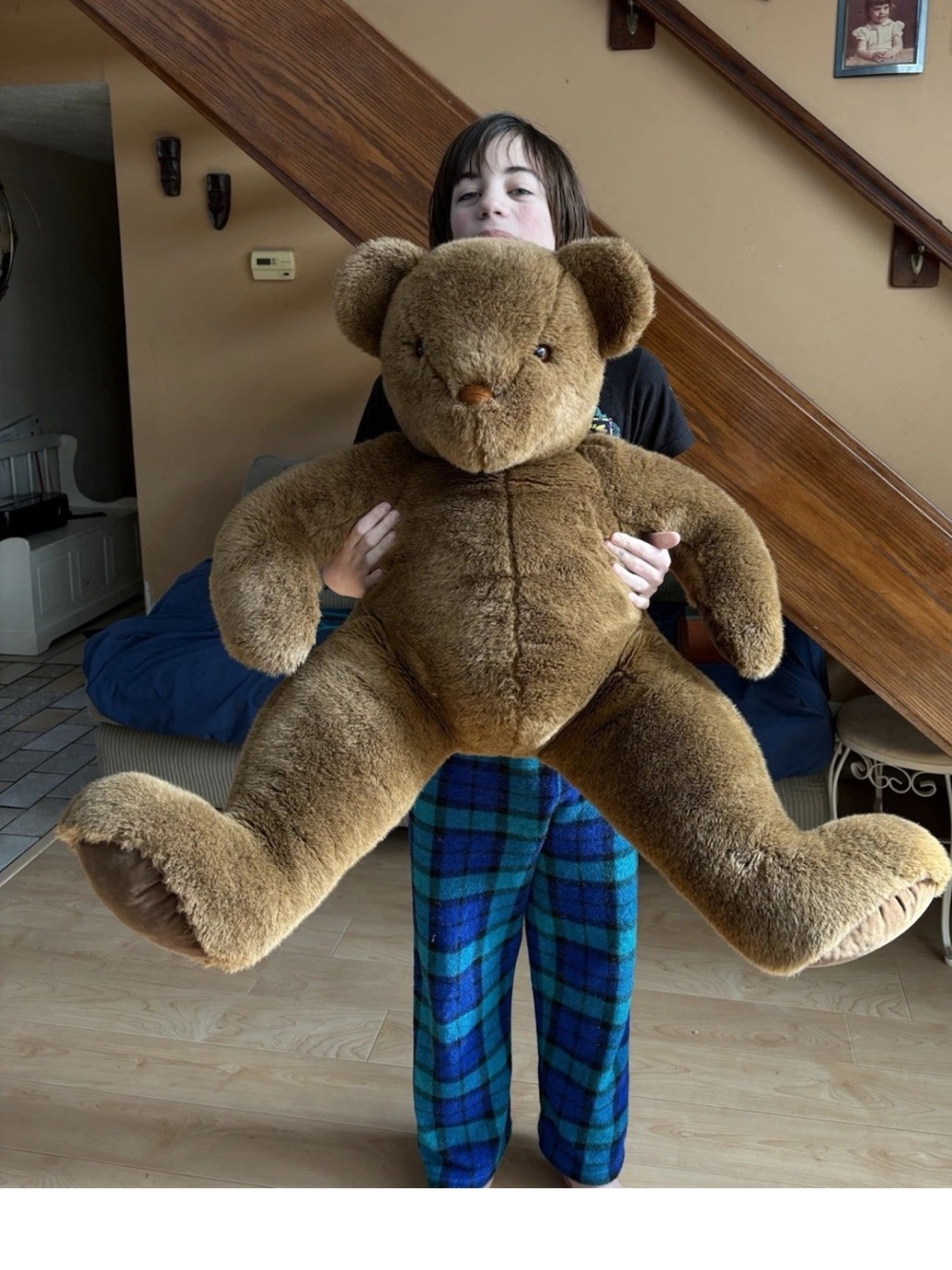 Douglass Co. Cuddle Toys Jumbo Brown Bear Plush Stuffed Animal Vintage Oversized